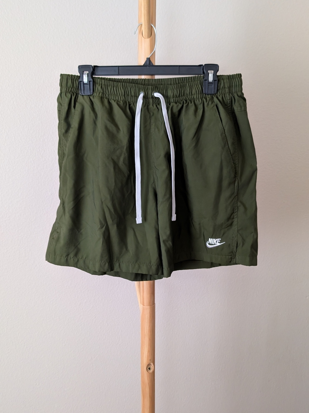 Nike Men's Olive Athletic Drawstring Shorts